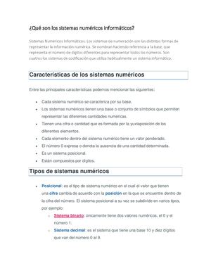 Sistemas Numericos