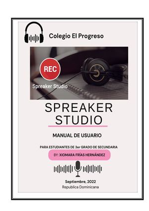 Manual De Spreaker Studio Xiomara Frias Hdez