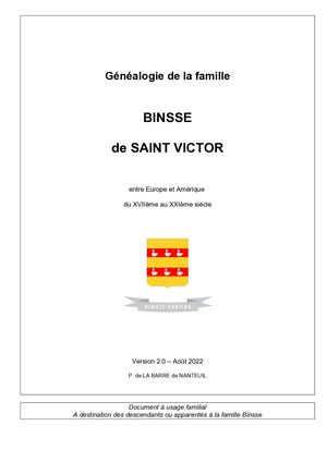 Généalogie de la famille Binsse v.2.0