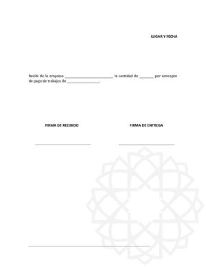 Formato Recibo De Pago