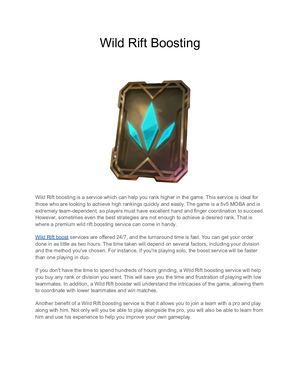Wild Rift Boosting