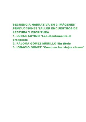 Secuencia Narrativa En 3 Imágenes Revista