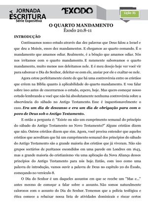 Estudo31 ÊXodo 20 8 11