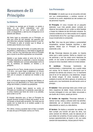 El Principito Resumen