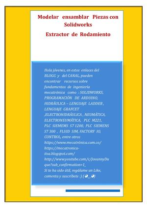 Proyecto Solidworks Tutorial Extractor De Rodamiento