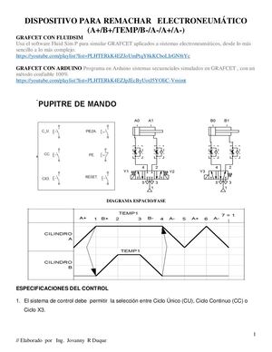 Arduino Grafcet Circuito Electroneumático Remachadora Binodal Ejemplo Completo