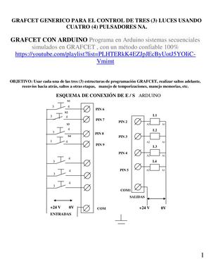 Arduino Grafcet Genérico Original Completo Lógica Binodal