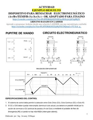 Arduino Ladder Proyecto Circuito Electroneumático 2 Cilindros Completo