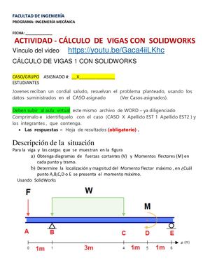 Cad Cae Solidworks Cálculo De Vigas Con Solidworks