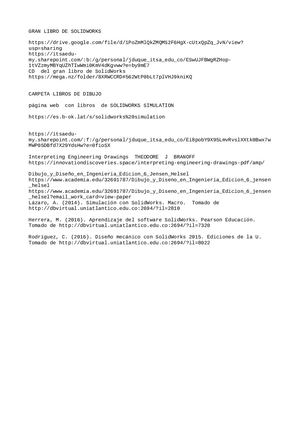 Enlace Libros De Dibujo Y Gran Libro De Solidworks