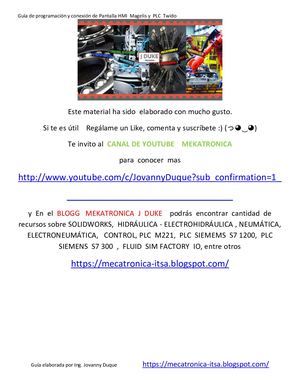 Guía De Conexión Pantalla Magelis Y Plc Twido