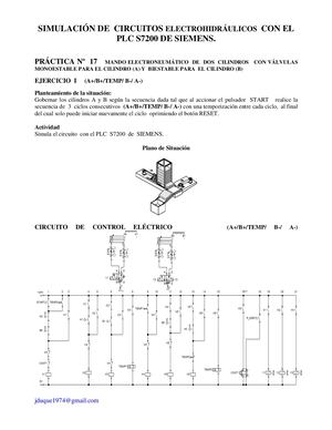 Plc Siemens S7 200 Simulación Proyecto Electroneumático Practica 17