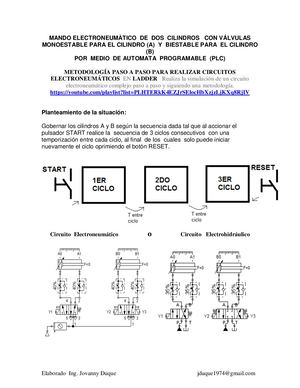 Prácticas De Plc 24 Casos 2 Cilindros Neumáticos