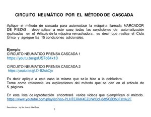 Método Cascada Neumático Marcador De Piezas