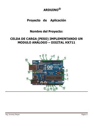 Celda De Carga (Peso) Implementando Un Modulo Análogo – Digital Hx711