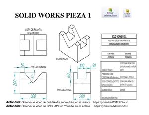 Pieza 1 Y 2 Solidworks Onshape Extruir Saliente Y Corte