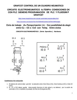 Circuito Electroneumático Plc Con Plc Siemens Programación De Plc Y Fluidsim P Grafcet