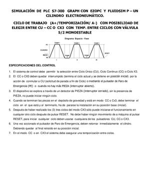 Simulación De Plc S7 300 Graph Con Ezopc Y Fluidsim P – Un Cilindro Electroneumático Proyecto A+tempa Grafcet Mono Ua S7300