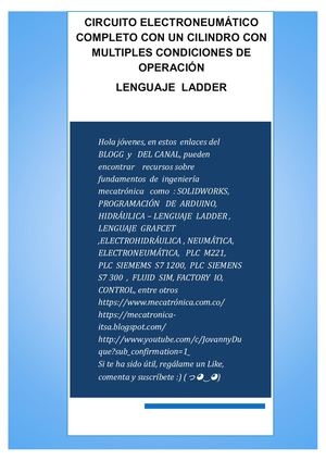 Proyecto Plc Ladder Circuito Electroneumático Completo Con Un Cilindro