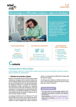 1 17 22 Decrochage Ou Difficultes Scolaires Aides Et Solutions