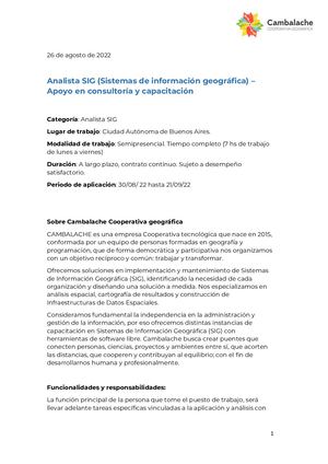 Cambalache Coop Analista Sig