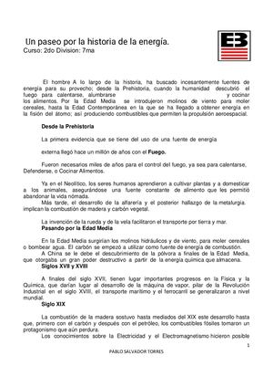 Un Paseo Por La Historia De La Energía, (2)