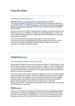 Casa De Nines , H Ibsen