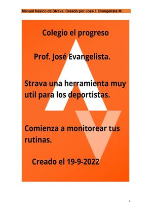 Manual Strava José Ignacio Evangelista Marte