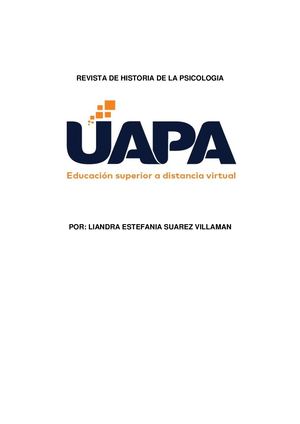 Revista De Historia De La Psicologia Trabajo Final