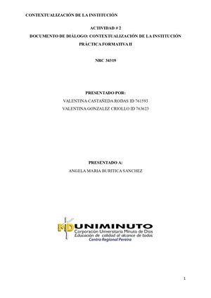 Documento De Diálogo practica II