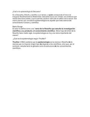 Cuál Es La Epistemología De Descartes