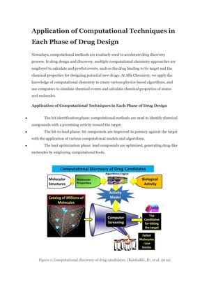 Application Of Computational Techniques In Each Phase Of Drug Design