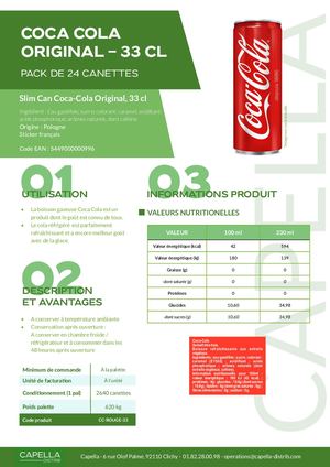 Fiche Technique Coca Cola Rouge