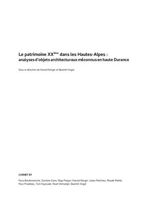 Patrimoine Xxeme Dans Les Hautes Alpes 2022 Avril