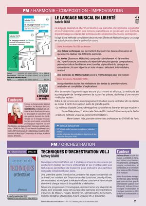 Le Langage musical d'Isabelle Duha et Traité d'orchestration vol.1 d'Anthony Girard
