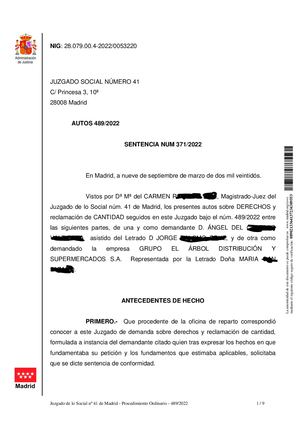 Sentencia Favorable de Atrasos