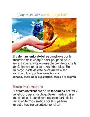 Que Es El Calentamiento Global