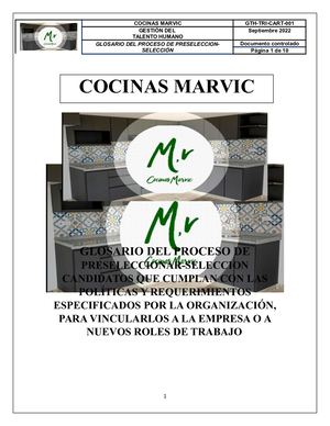 Glosario Del Proceso De Preseleccionar Y SELECCIONAR