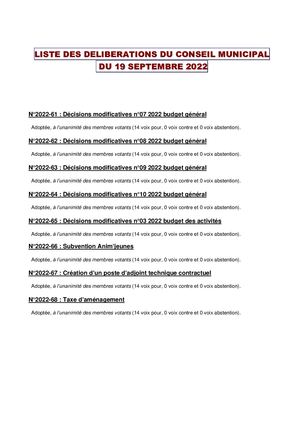 CM20220919 Deliberations