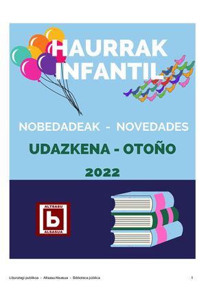 Novedades infantiles - Otoño - 2022 - Udazkena - Haurrak