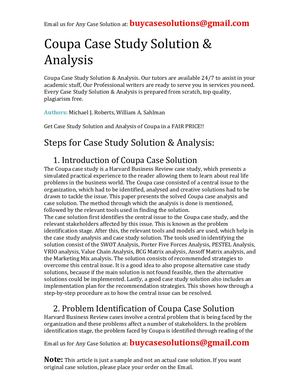 Coupa Case Study Solution Analysis
