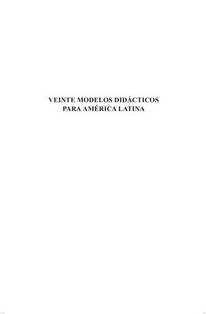 VEINTE MODELOS DIDÁCTICOS PARA AMÉRICA LATINA