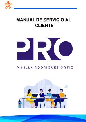 Manual De Servicio Al Cliente