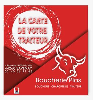 Carte traiteur de la boucherie Plas