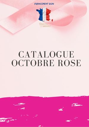 Catalogue Octobre Rose avec tarifs