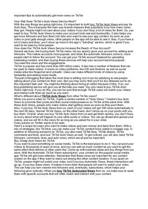 Get Tiktok Auto View