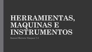 Herramientas,maquinas E Instrumentos