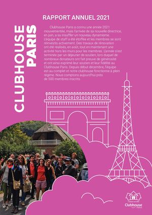 Rapport d'activité 2021 • Clubhouse Paris
