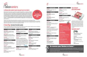 Maison Des Seniors - Programme Octobre 2022