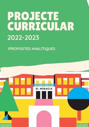 Projecte Curricular Analítiques